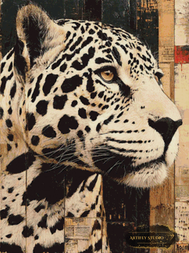 The Whisper of the Leopard II by Morrigan 60x80 mit 95 Farben - Artifey Studio