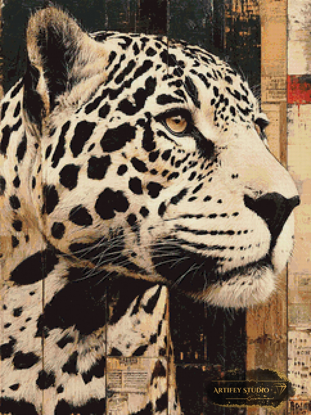 The Whisper of the Leopard II by Morrigan 60x80 mit 95 Farben - Artifey Studio