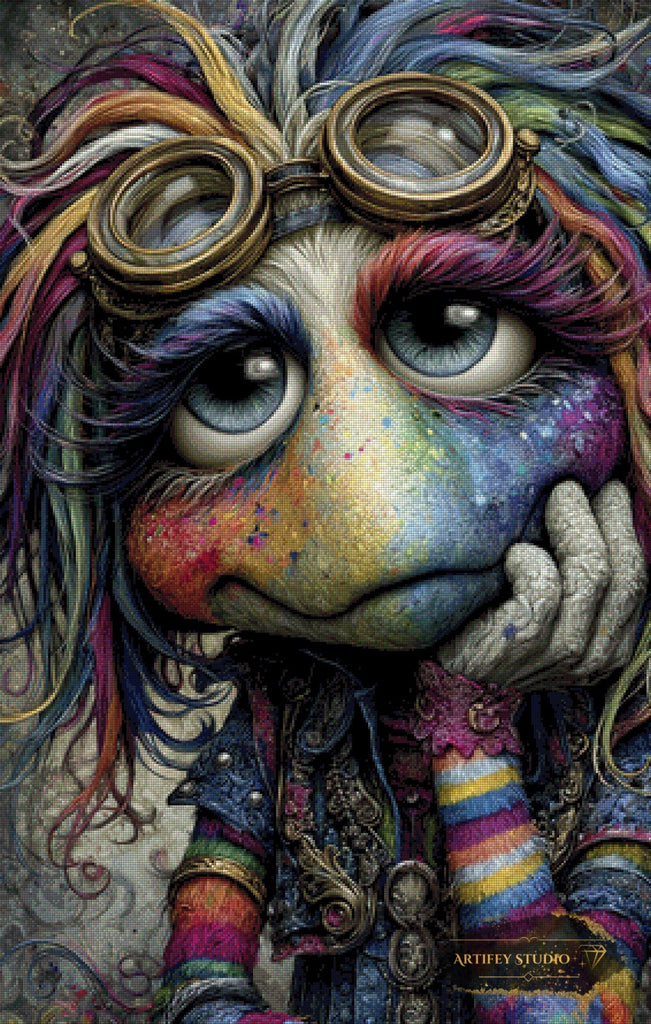 Crazy Bird by Lexxa 70x110 mit 230 Farben Artifey Studio