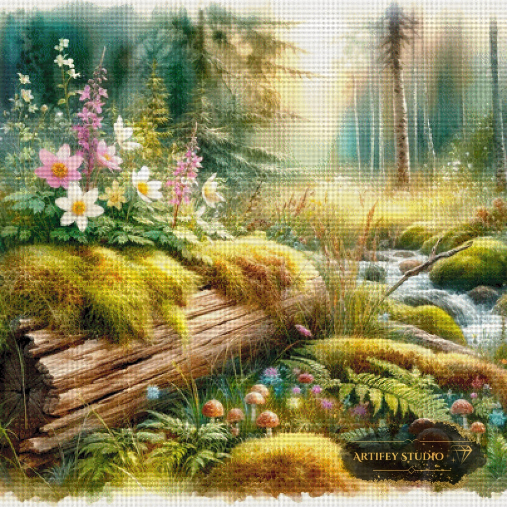Garten der Waldfabeln by Pixxchicks 100x100 mit 260 Farben Artifey Studio