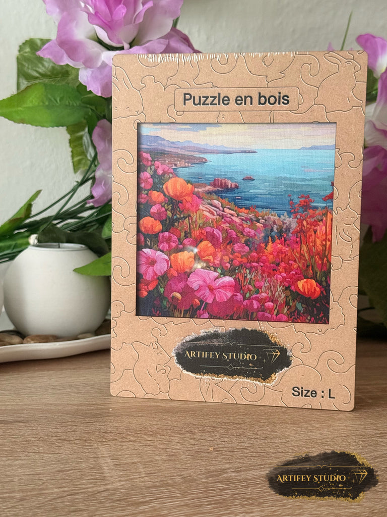 Holzpuzzle- Blumenmeer - Artifey Studio