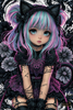 Midnight Kitty by Lexxa 80x120 mit 180 Farben