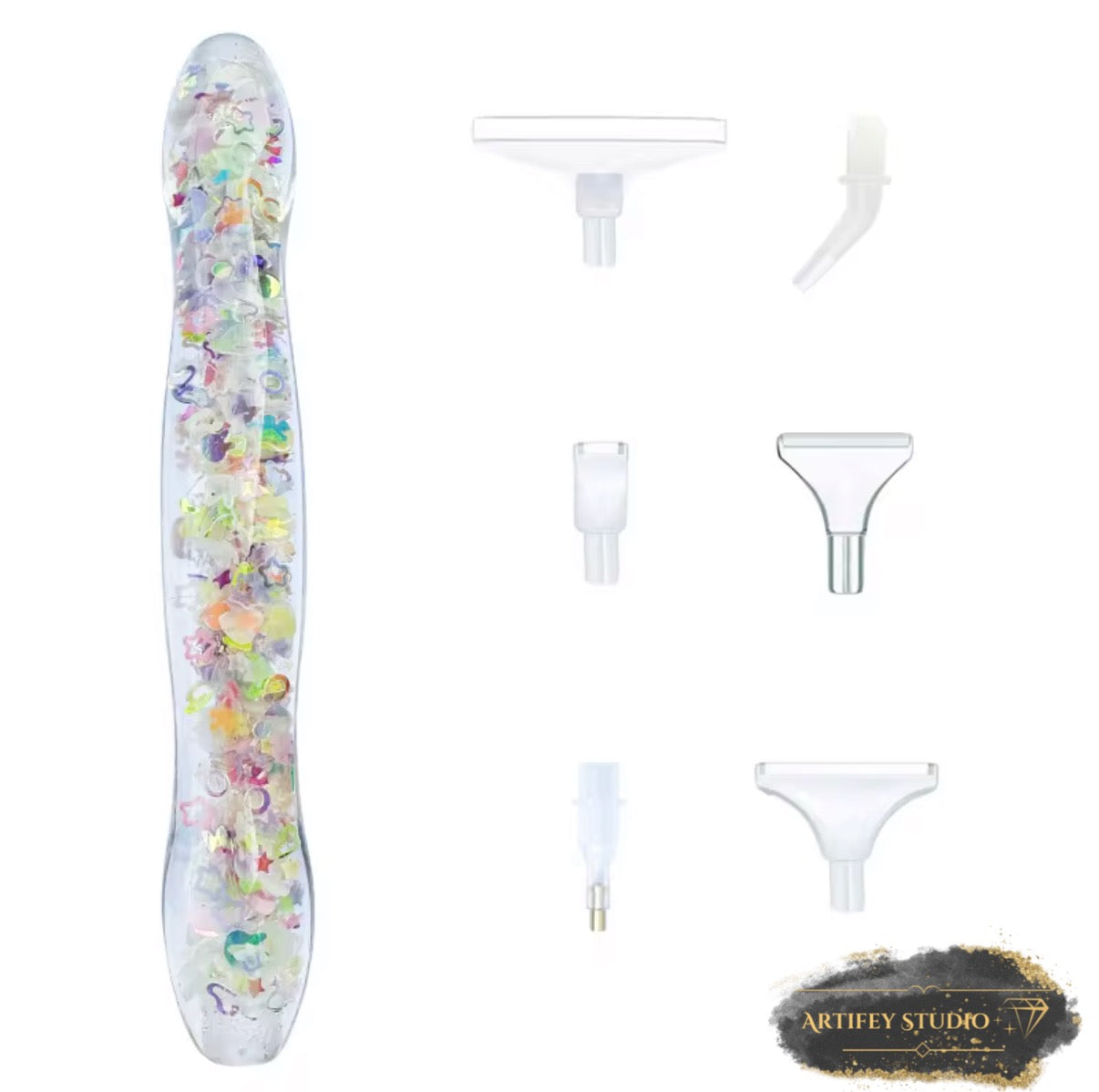 Glow in the dark - Diamond painting Stifte + 6 Aufsätze