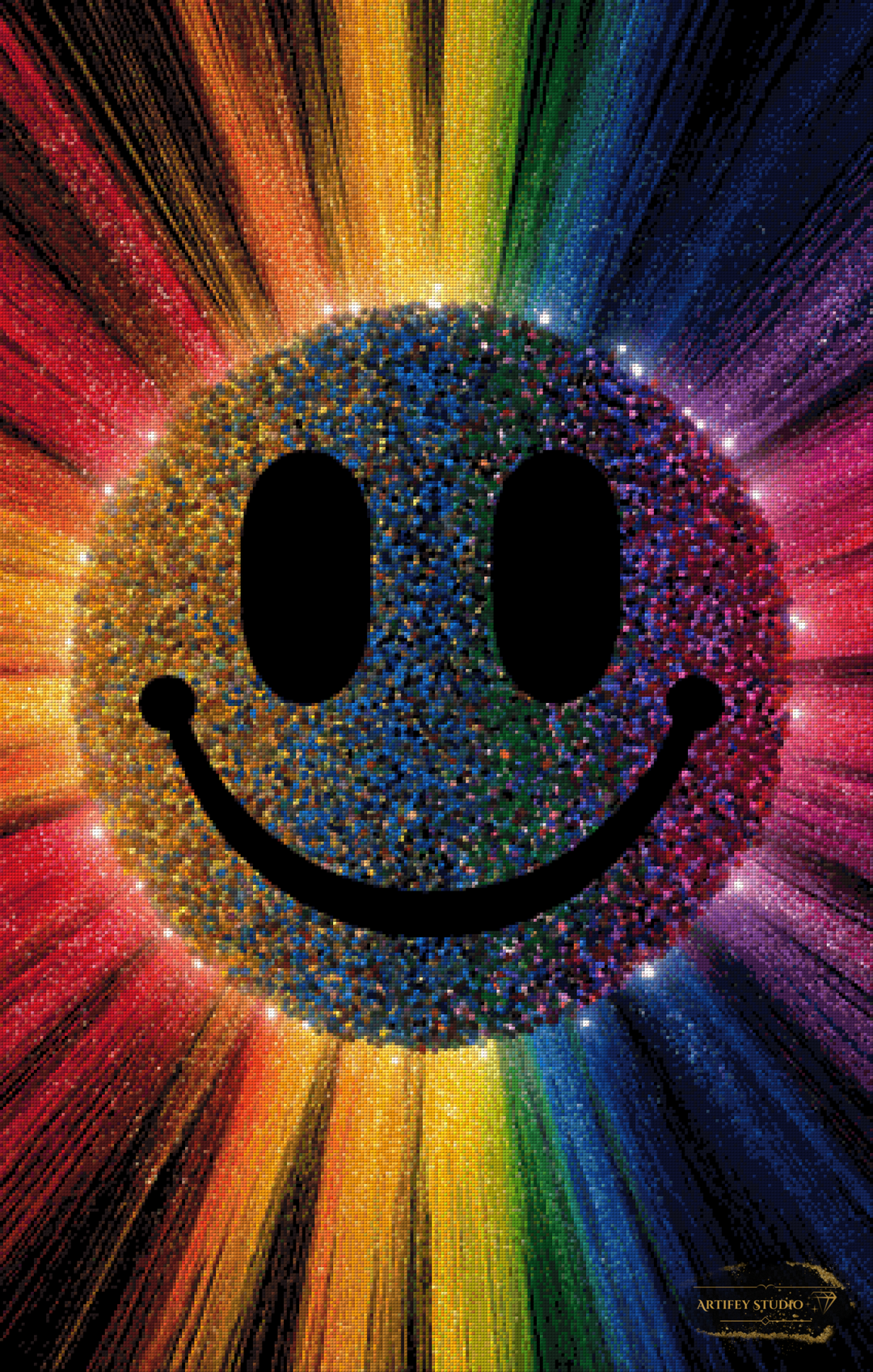 Be Happy by Pixxchicks 70x110 mit 310 Farben