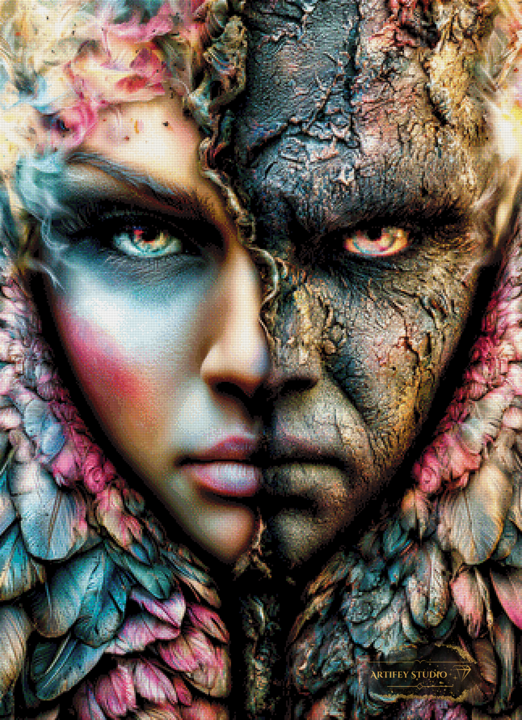 Duality of Being by Morrigan 80x110 mit 310