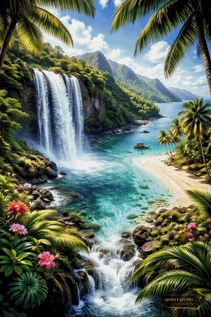 Tropen Paradies by Daye 80x120 mit 290 Farben