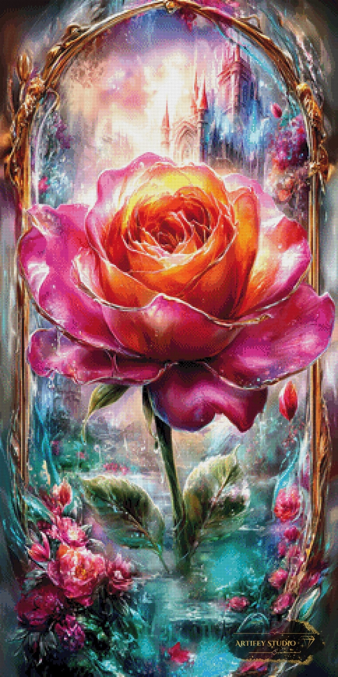 Die Schlossrose by Artifey 60x120 mit 400 Farben Artifey Studio