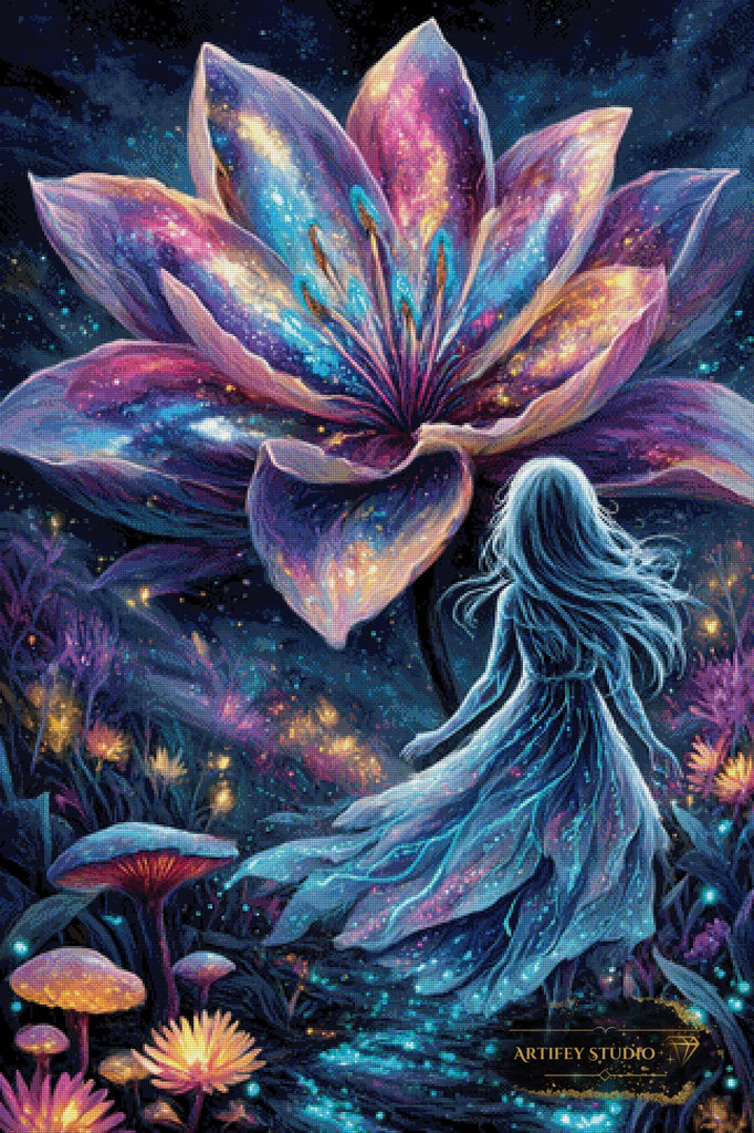 Lotus aus Licht und Nacht by Lexxa 80x120 mit 260 Farben Artifey Studio