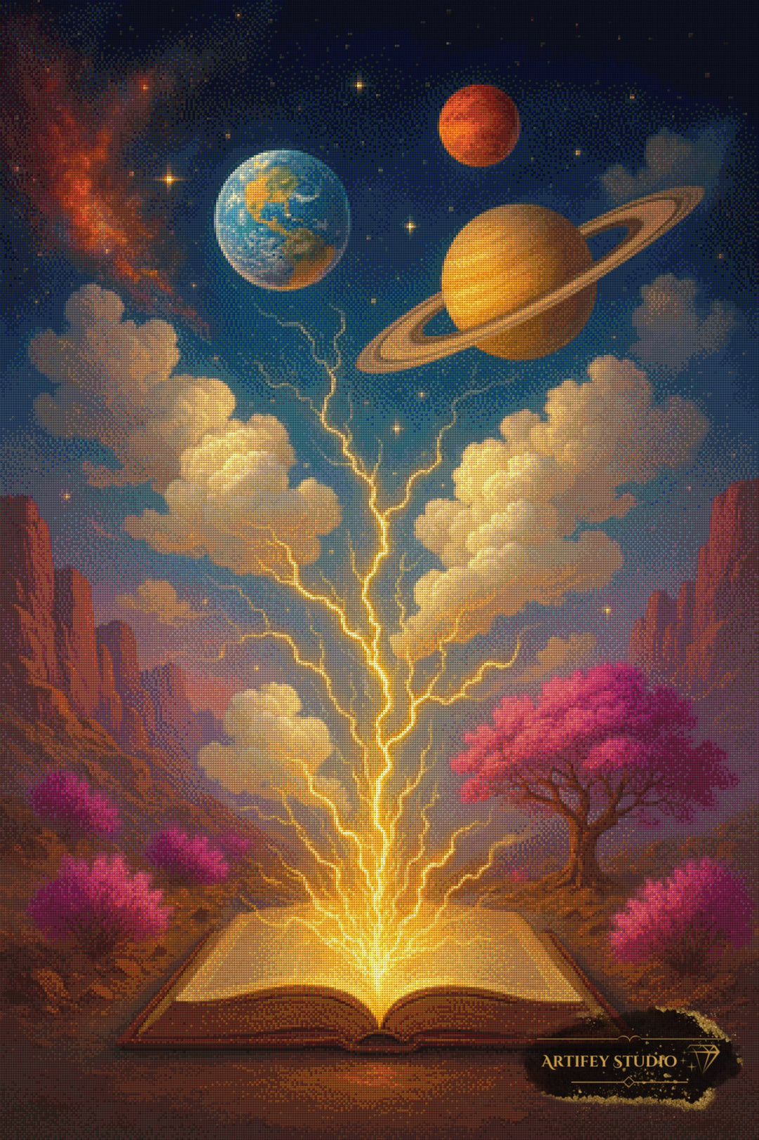 World unbound by Diynamite 80x120 mit 180 Farben - Artifey Studio
