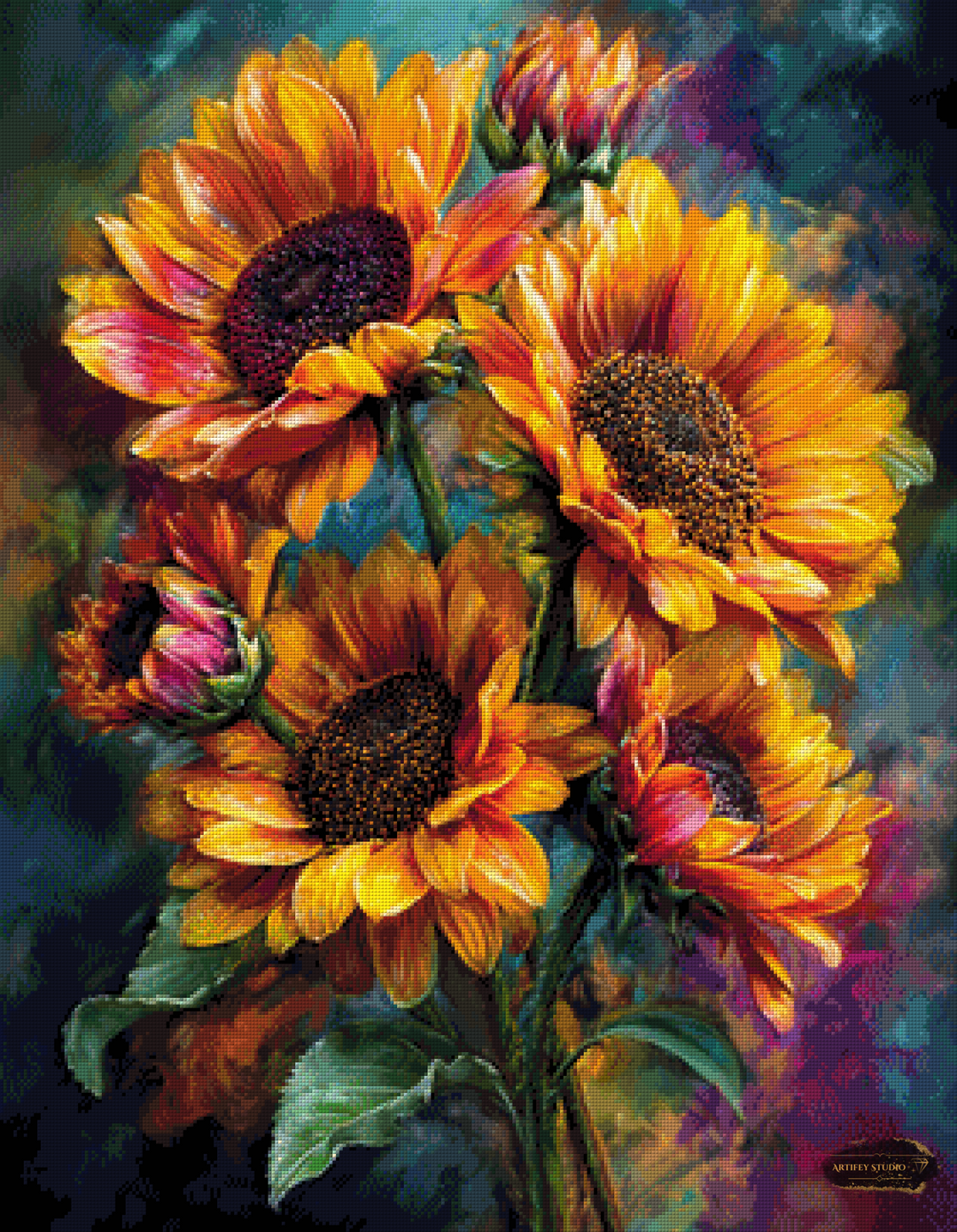 Sommergruss by Mirael 70x90 mit 280 Farben
