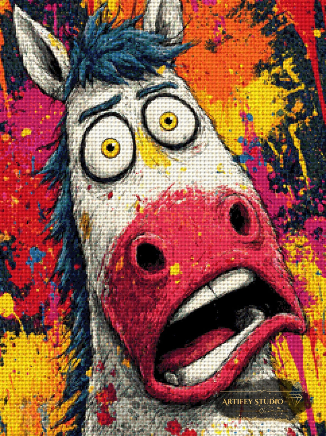 Pop-Art Pony by Morrigan 60x80 mit 200 Farben Artifey Studio