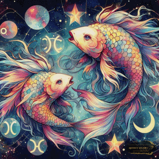 Fische by Mirael 80x80 mit 210 Farben