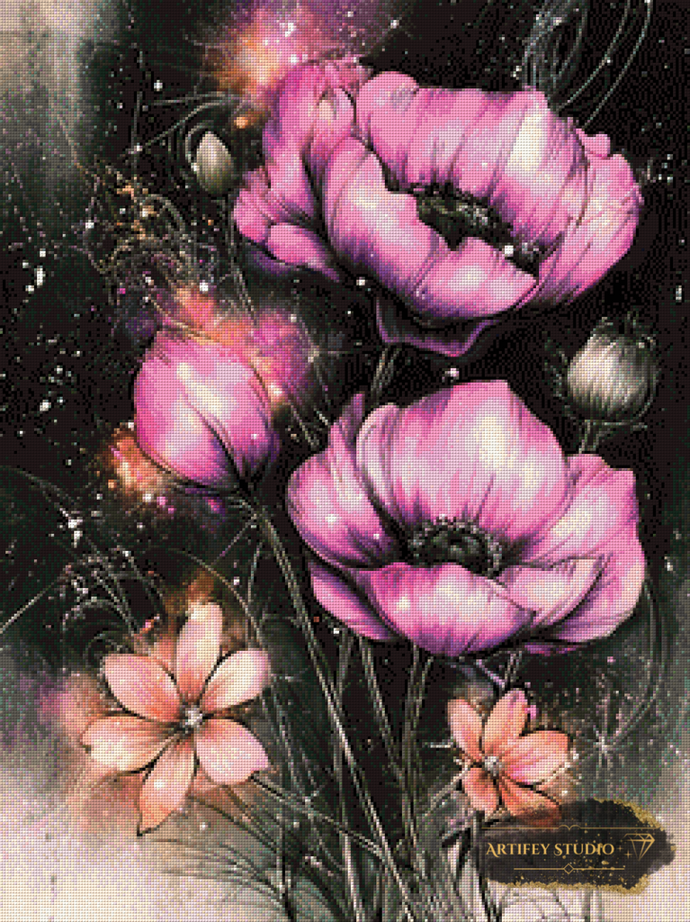 Galactic Bloom by Skyler 60x80 mit 150 Farben