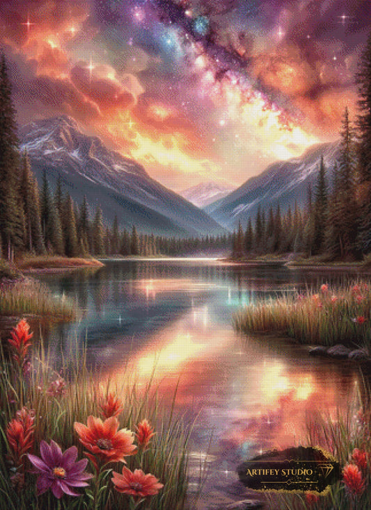 Sternenwiese am Silbersee by LaViie 80x110 mit 240 Farben