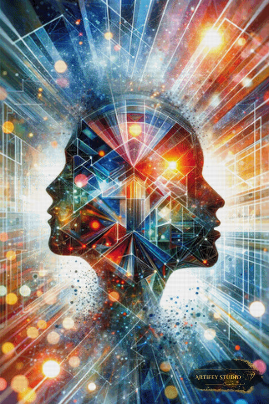 Duale Geometrie by Diynamite 80x120 mit 340 Farben