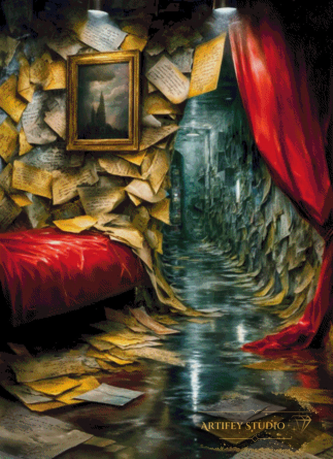 A room full of letters by Skyler 80x110 mit 220 Farben - Artifey Studio