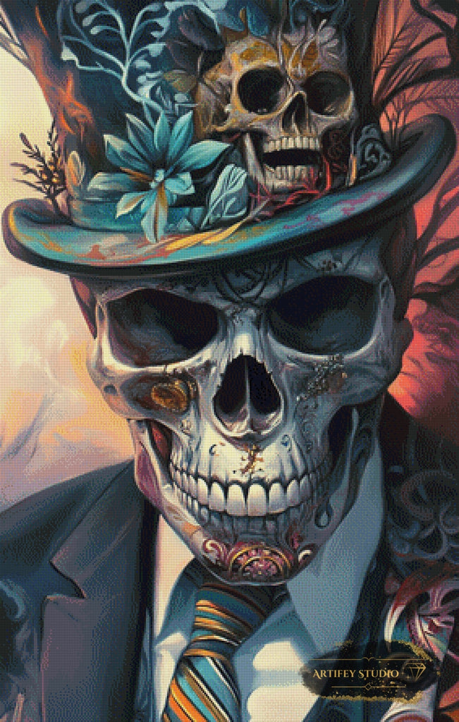 Mister Death by Lexxa 70x110 mit 220 Farben Artifey Studio