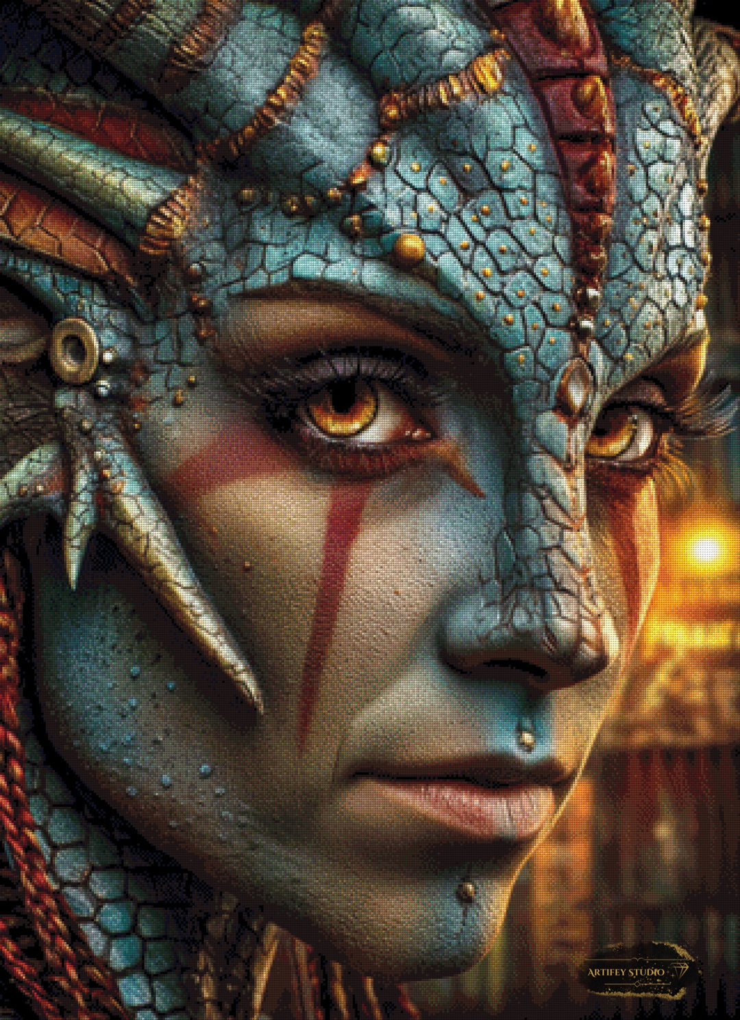 Hybrid by Morrigan 80x110 mit 220 Farben - Artifey Studio