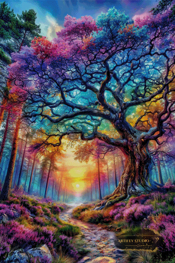 Spektralbaum by Artifey 80x120 mit 330 Farben - Artifey Studio