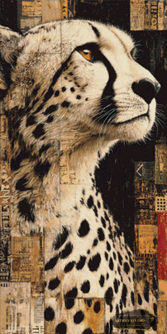 Whisper of the Cheetah by Morrigan 50x100 mit 95 Farben
