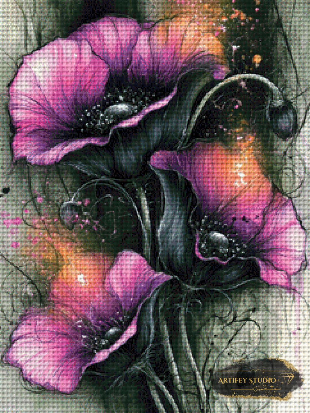 Astral Bloom by Skyler 60x80 mit 160 Farben