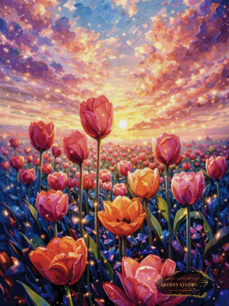 Tulip Sea by Daye 60x90 with 270 colors