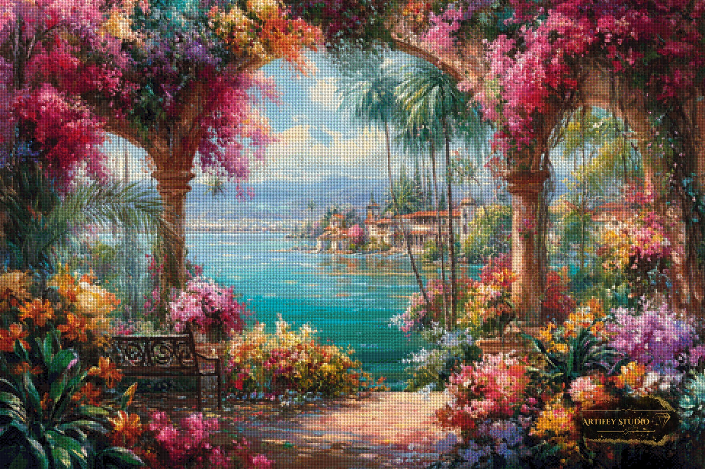 Mediterrane Perspektive by Artifey 120x80 mit 360 Farben