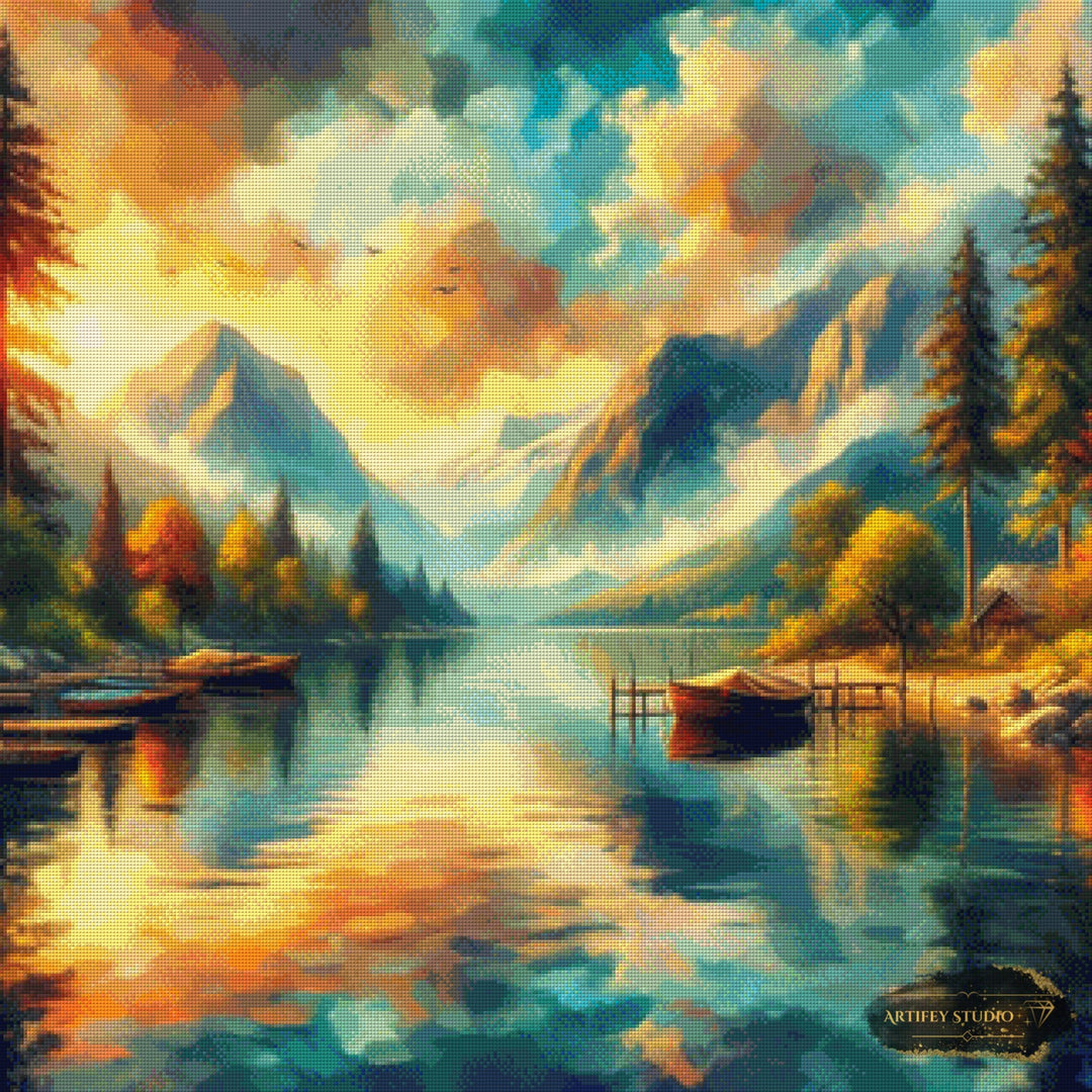 Strutture del Silenzio by Mirael 80x80 mit 210 Farben - Artifey Studio