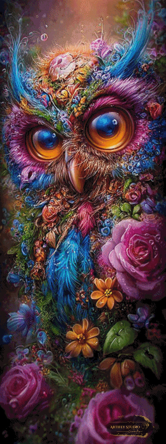Floral Owl by Skyler 60x160 mit 300 Farben