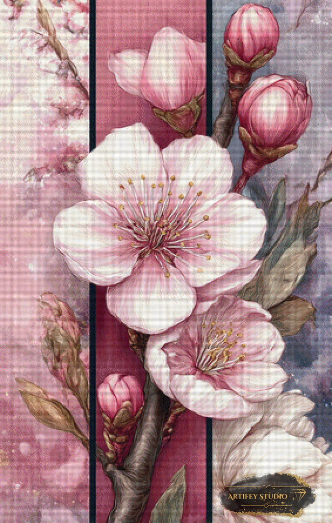 Kirschblüte by Kaida 70x110 mit 150 Farben - Artifey Studio