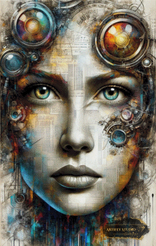 Soul in the machine by MAD 70x110 mit 240 Farben Artifey Studio