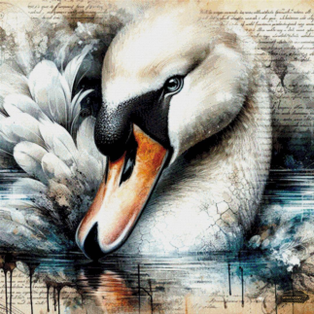 Pure Swan Elegance by MAD 80x80 mit 190 Farben