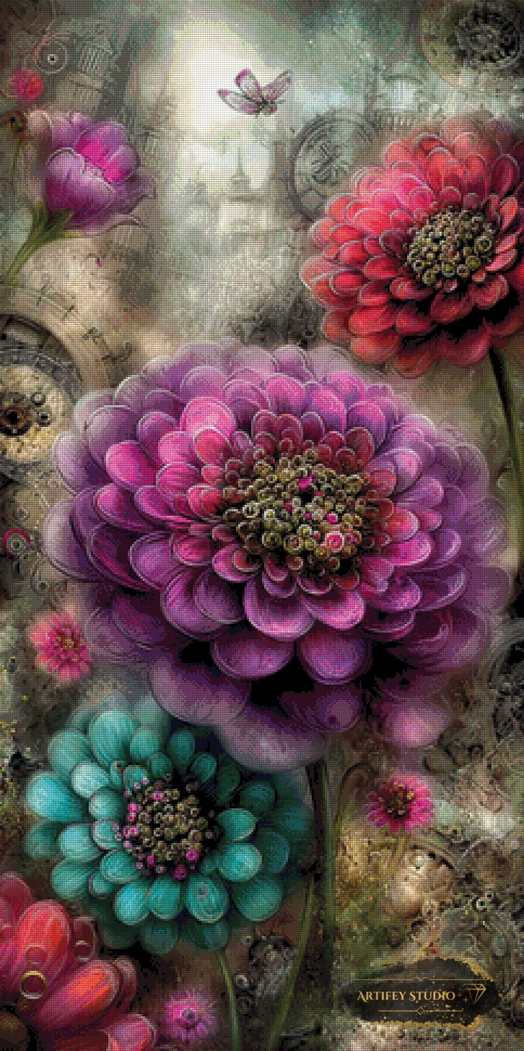 Timeless Bloom by Skyler 60x120 mit 230 Farben Artifey Studio