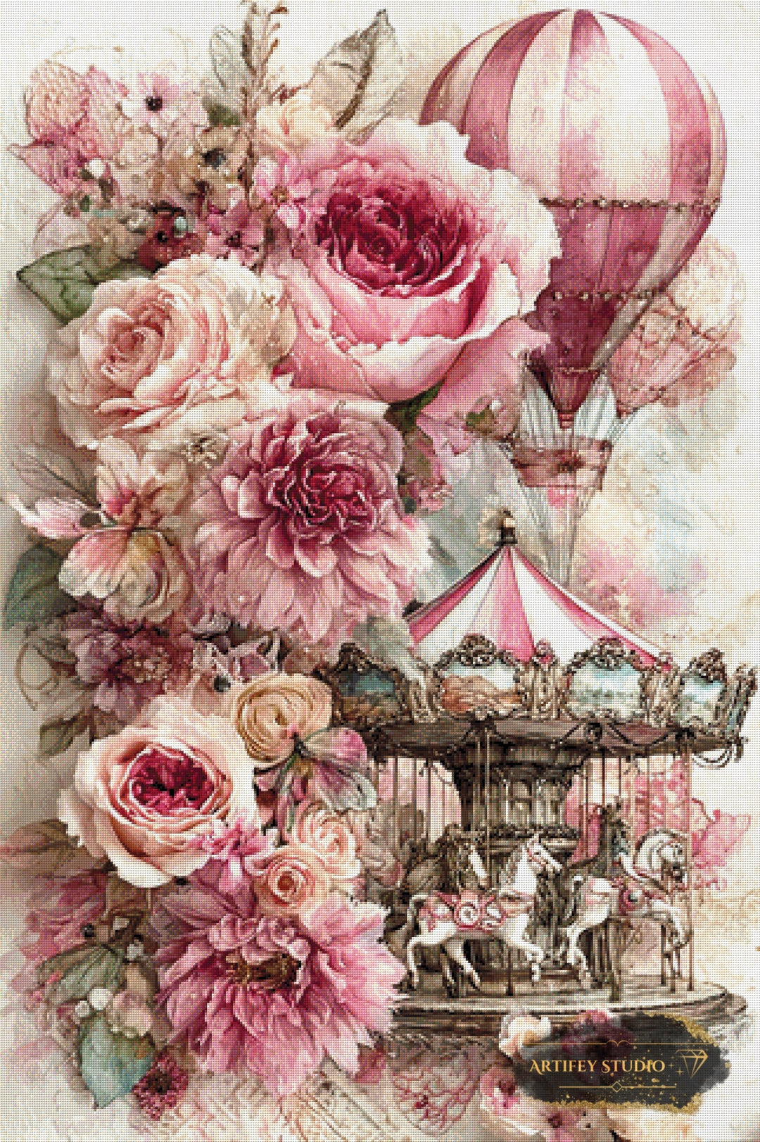 Vintage Dream Fair by Mirael 80x120 mit 180 Farben Artifey Studio