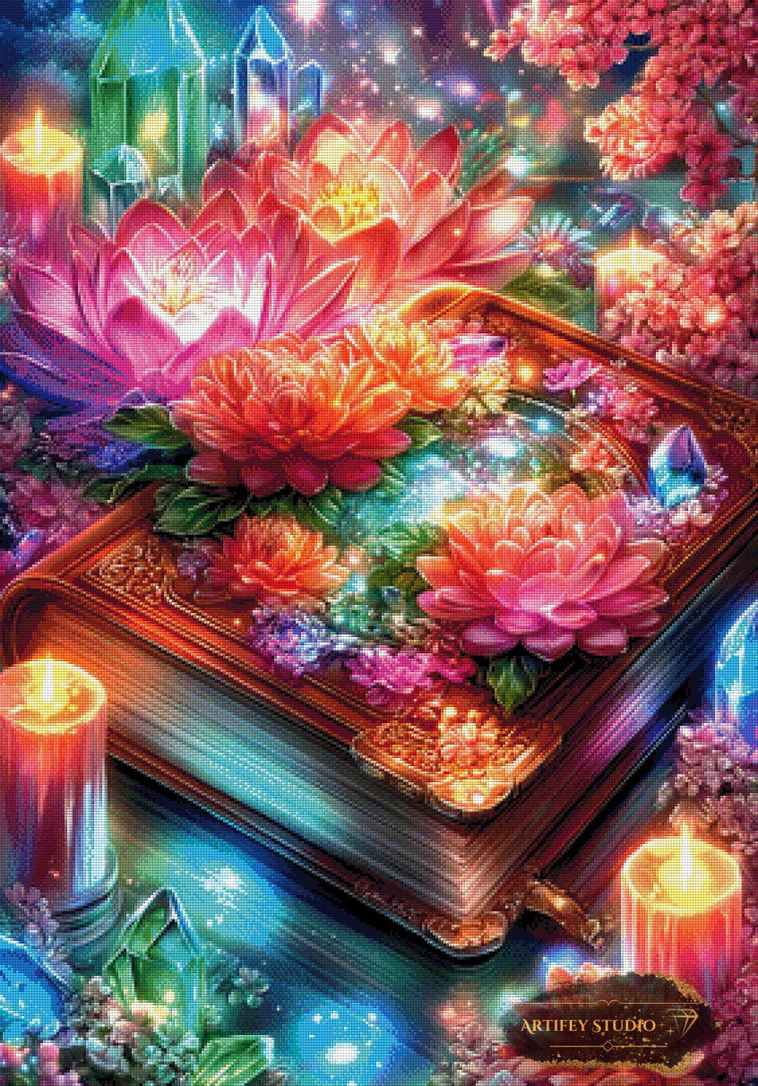 The magic Book by Mirael 70x100 mit 400 Farben - Artifey Studio