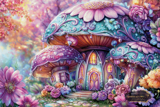 Pilzkönigreich by Artifey 120x80 mit 370 Farben