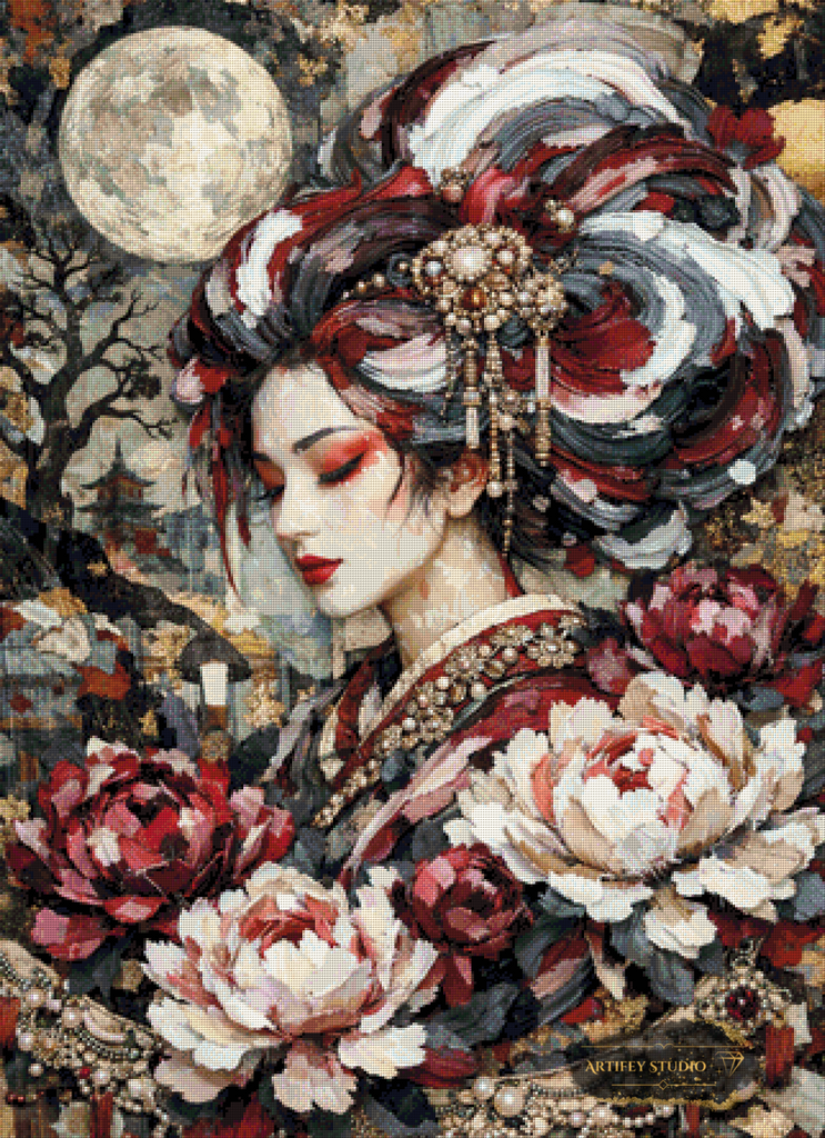 El sueño de la Geisha by Pixxchicks 80x110 con 170 colores