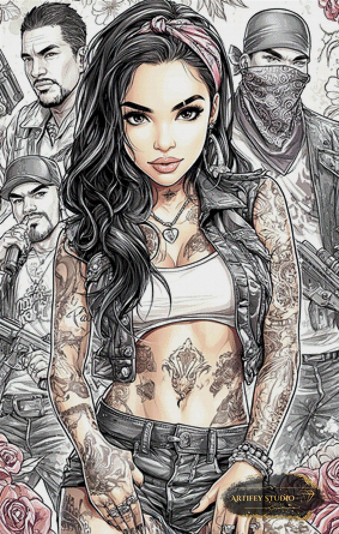 Gangster Paradise by Lexxa 70x110 mit 105 Farben Artifey Studio