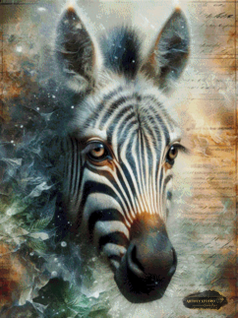 Zebra-Echo by MAD 60x80 mit 140 Farben Artifey Studio