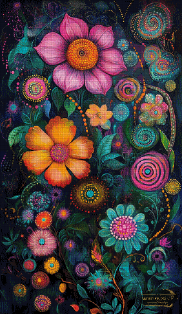 Neon Garden by Pixxchicks 70x120 with 310 colors