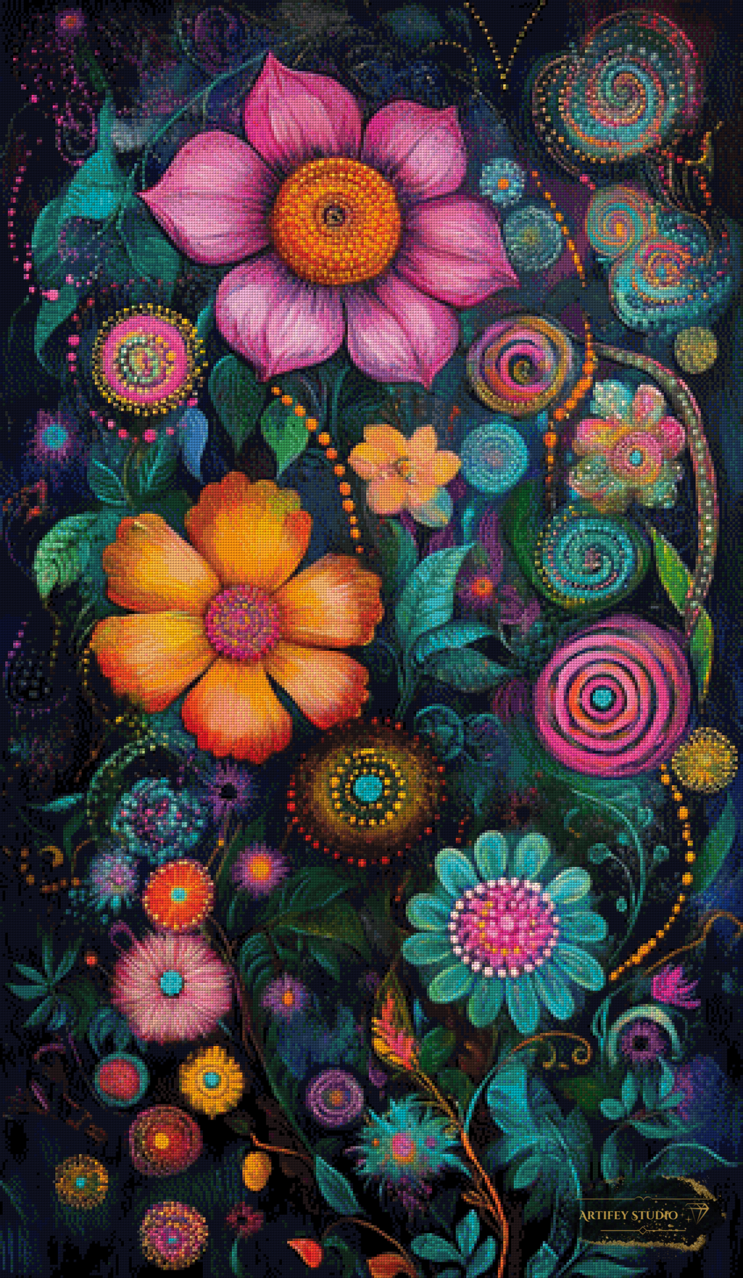 Neon Garden by Pixxchicks 70x120 with 310 colors