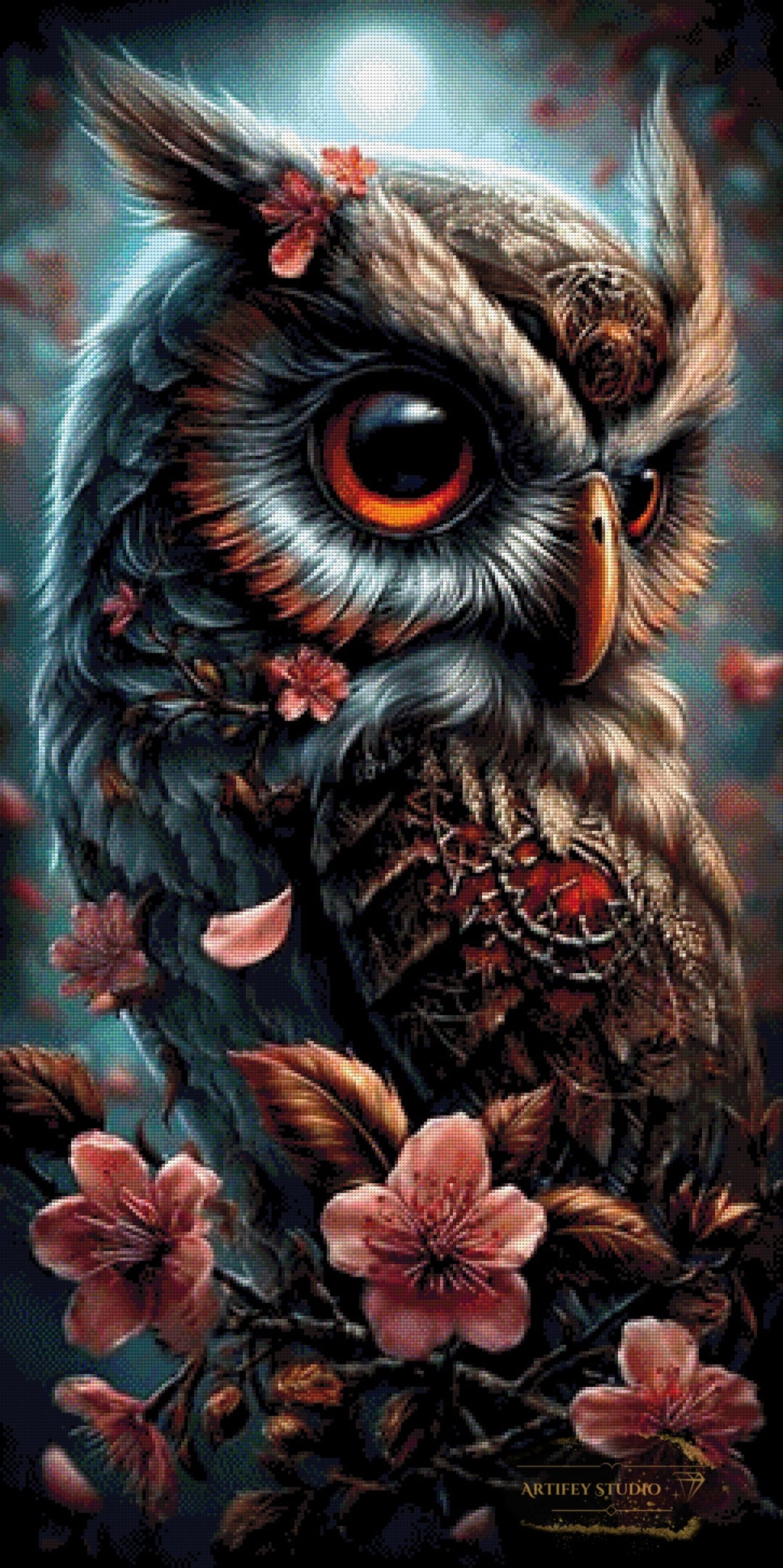 Owltime by LaViie 60x120 mit 220 Farben - Artifey Studio