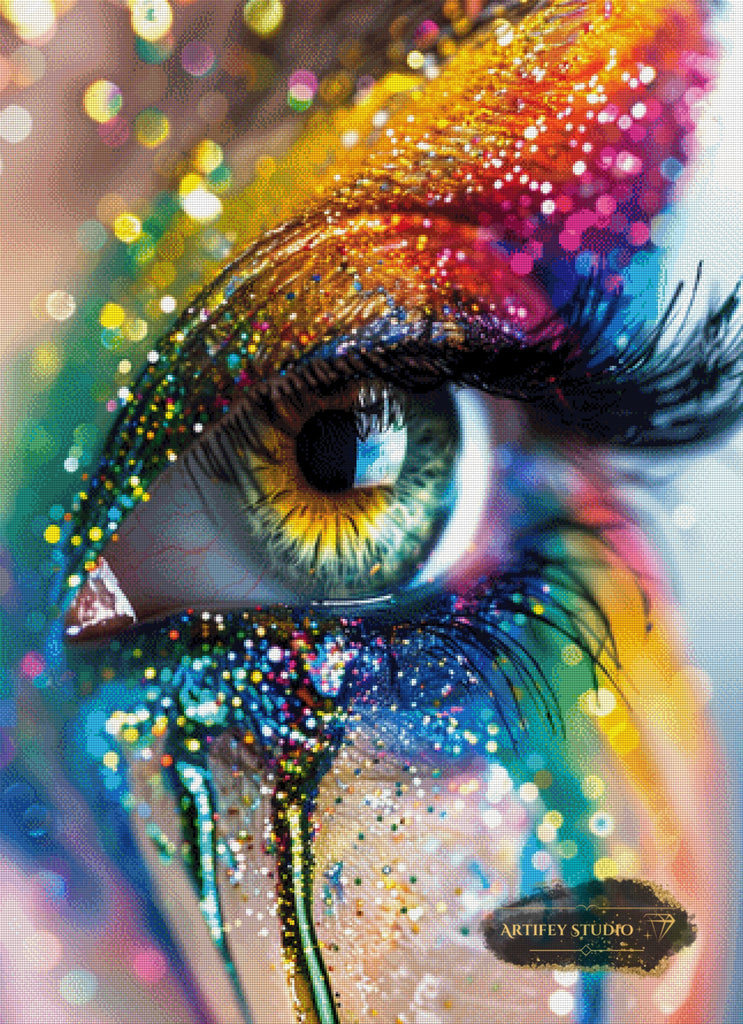 Colorful Tears by Artifey 80x110 mit 420 Farben - Artifey Studio