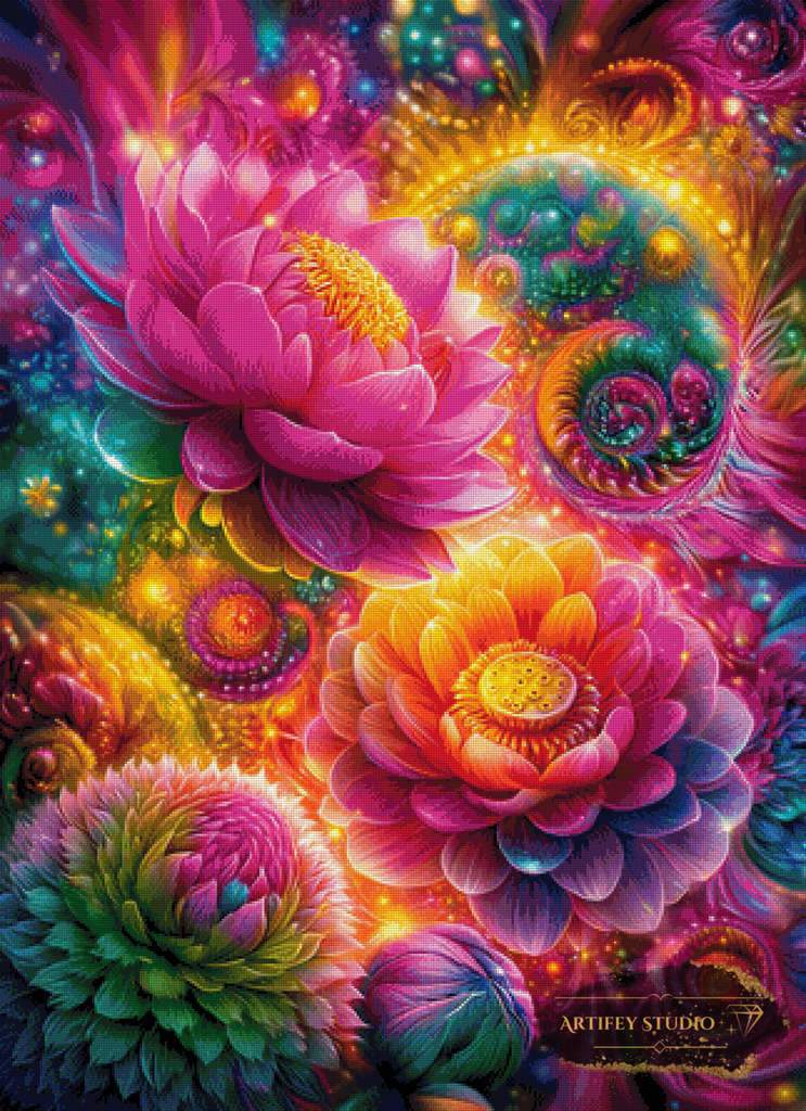 Blüten-Rausch by Morrigan 80x110 mit 360 Farben