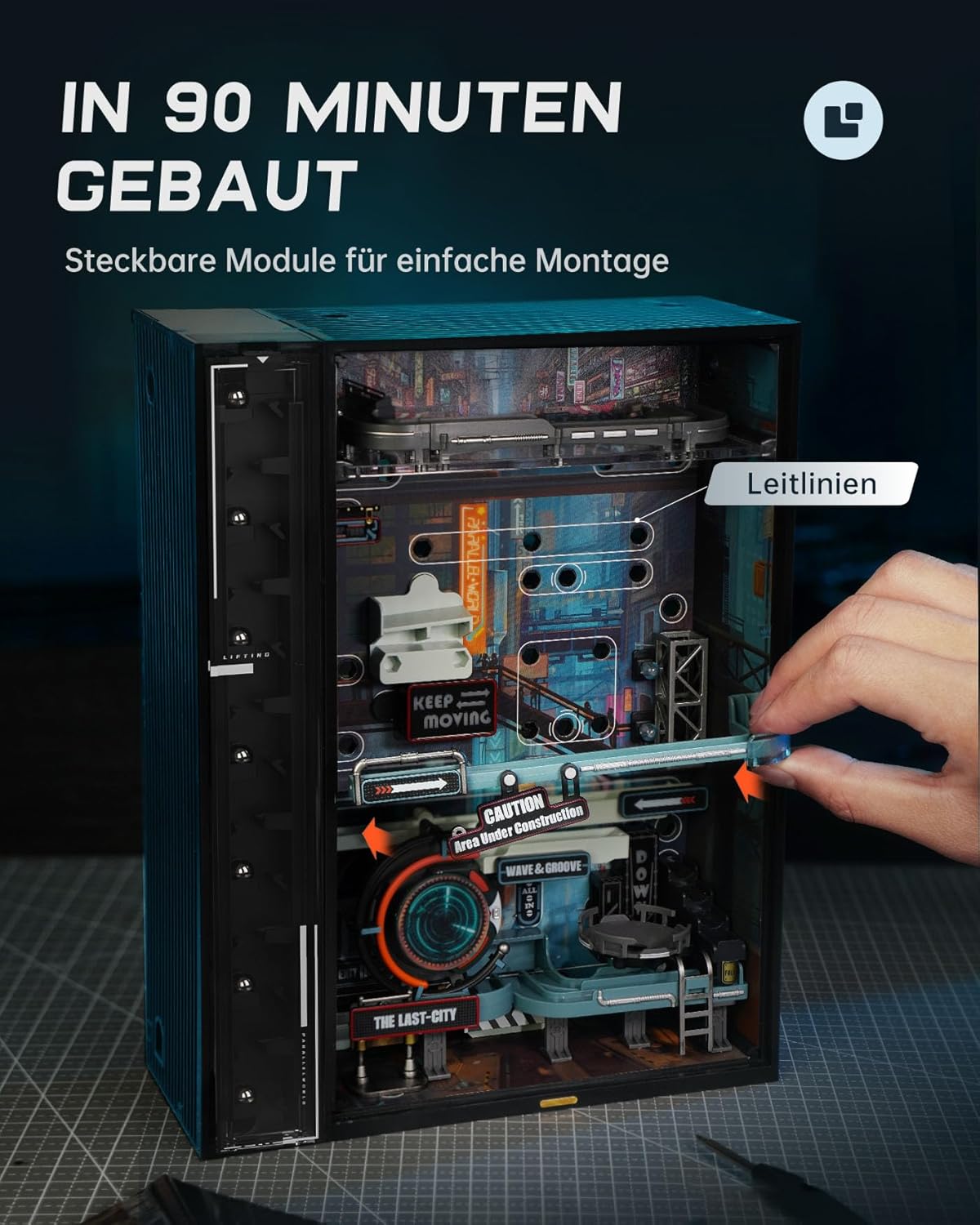 Die letzte Stadt - Murmelbahn, Modellbausatz, 3D-Puzzle