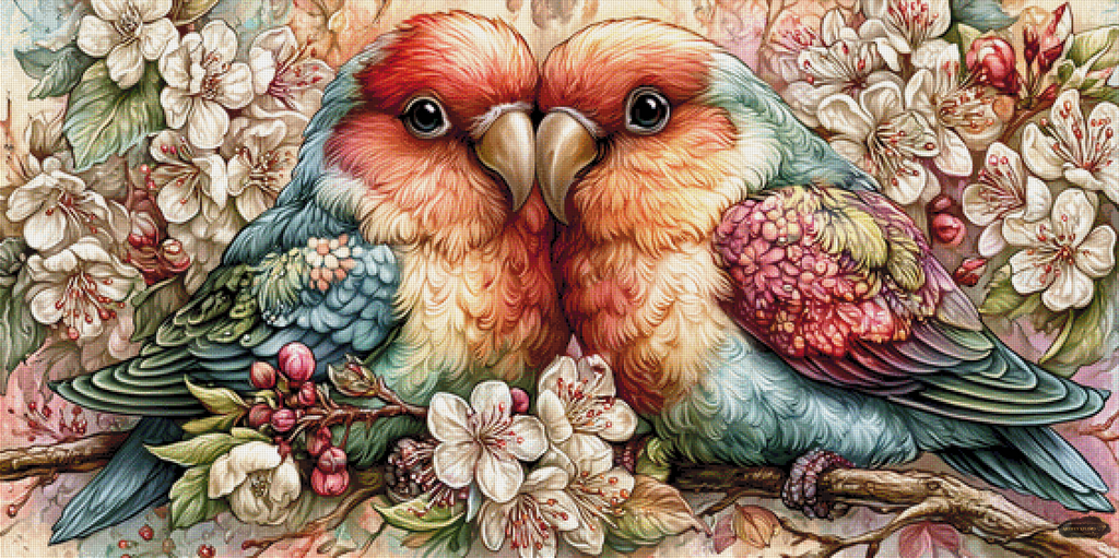 Die Sprache der Vögel by Mirael 140x70 mit 290 Farben