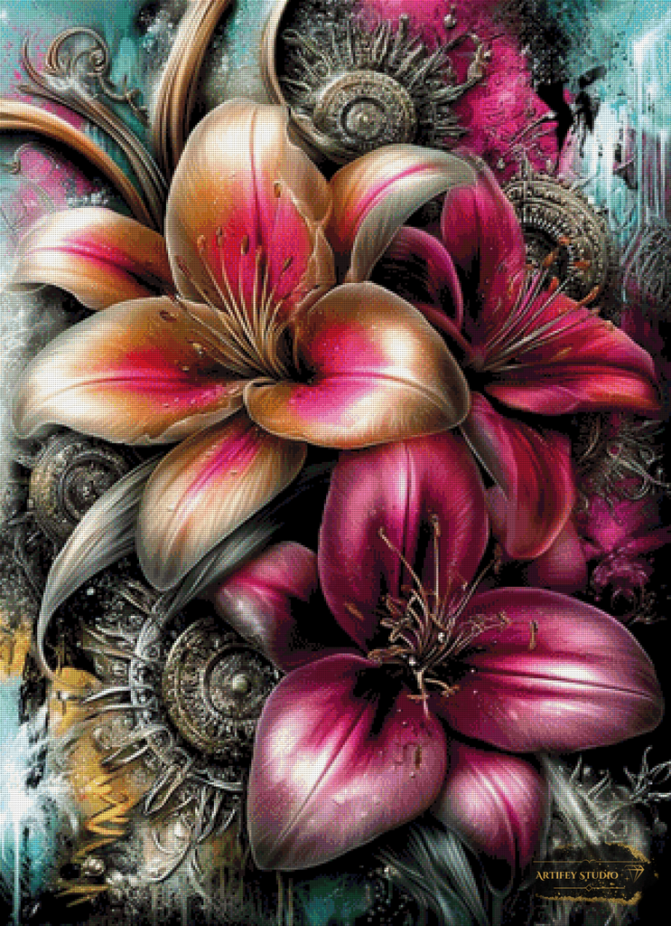 Lilies of the Infinite by Morrigan 80x110 mit 280 Farben