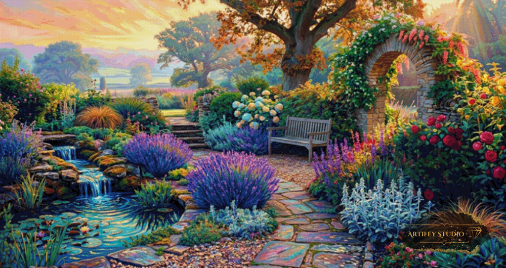 Blühende Stille by Morrigan 170x90 mit 370 Farben