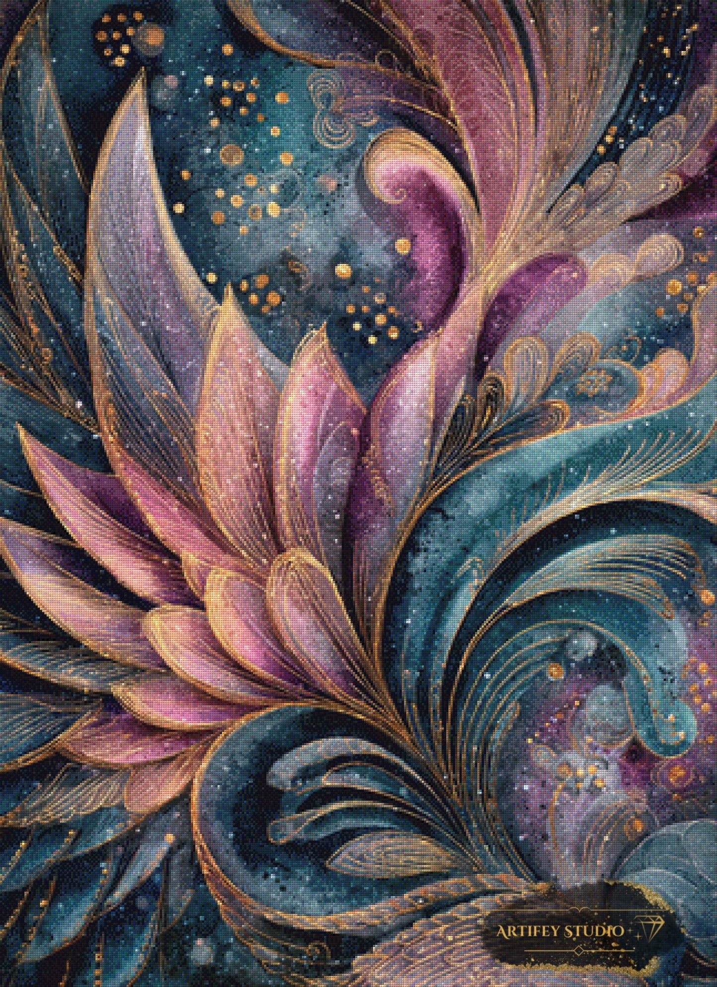 Goldene Schwingen by Mirael 80x110 mit 210 Farben