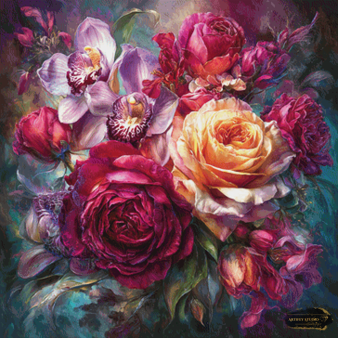 Mitternachts-Bouquet by Artifey 90x90 mit 300 Farben